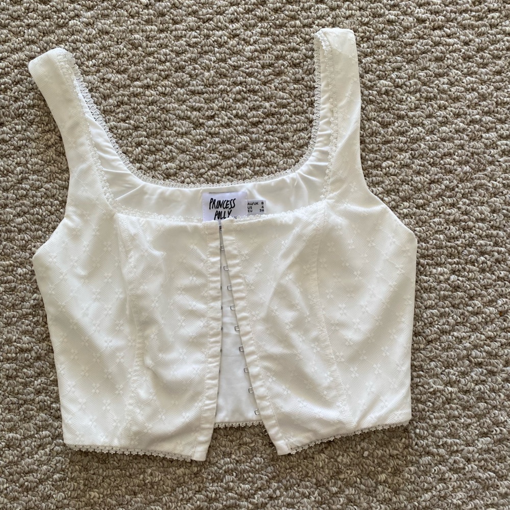 Princess Polly BRYLEIGH TOP WHITE (never worn)
